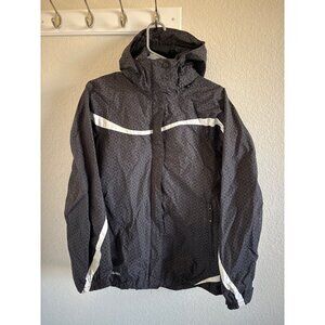 Columbia Womens Interchange Waterproof Jacket Small Black Pattern Breathable